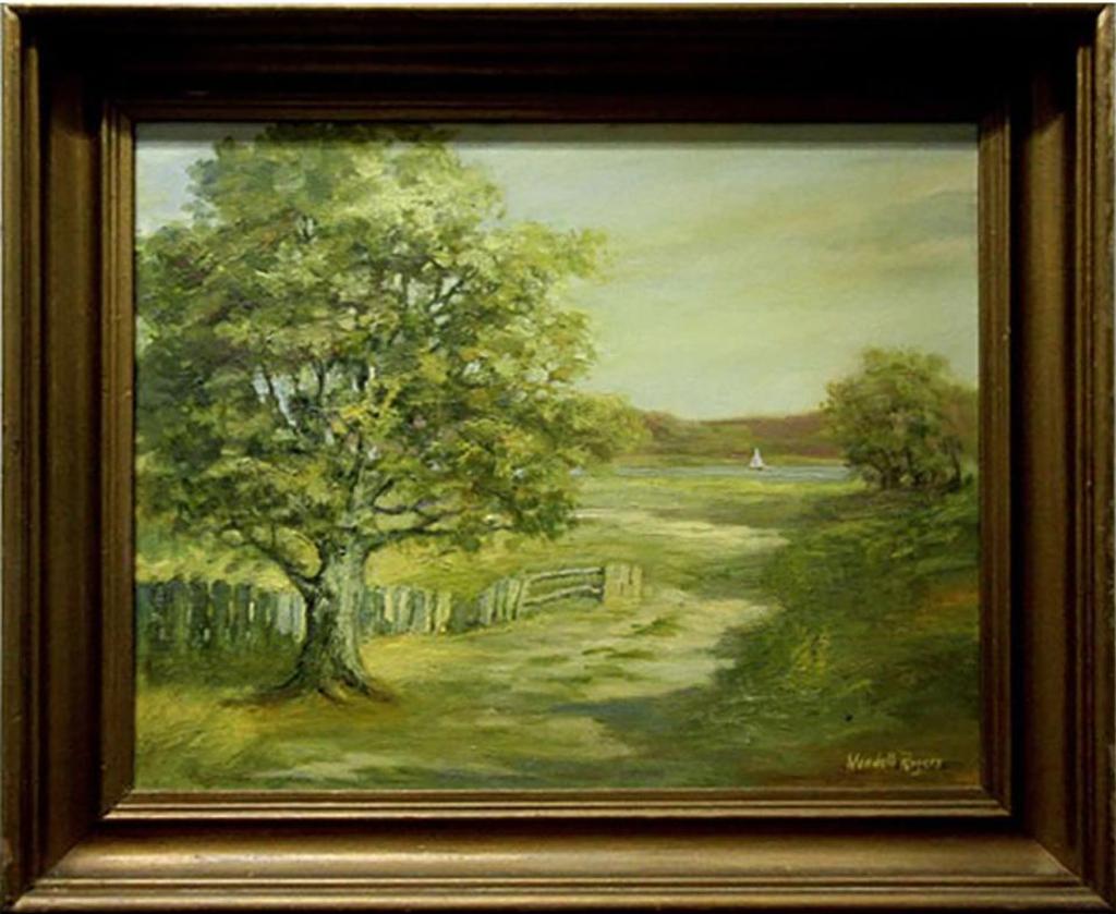 Wendell Rogers (1890-1973) - Untitled (Sunlit Summer Landscape With Distant Sailboat)