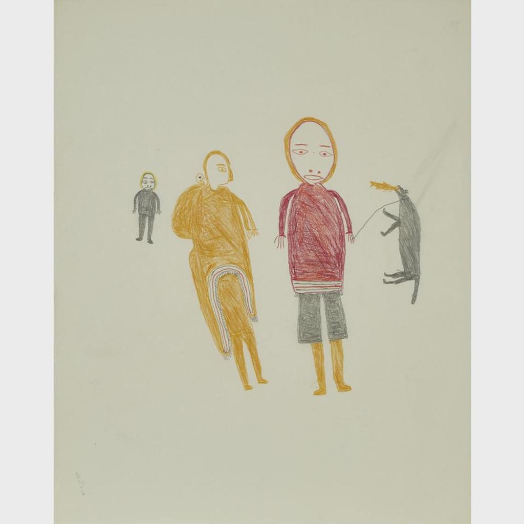 Luke H.Amitnaaq Anguhadluq (1895-1982) - Family And Dog