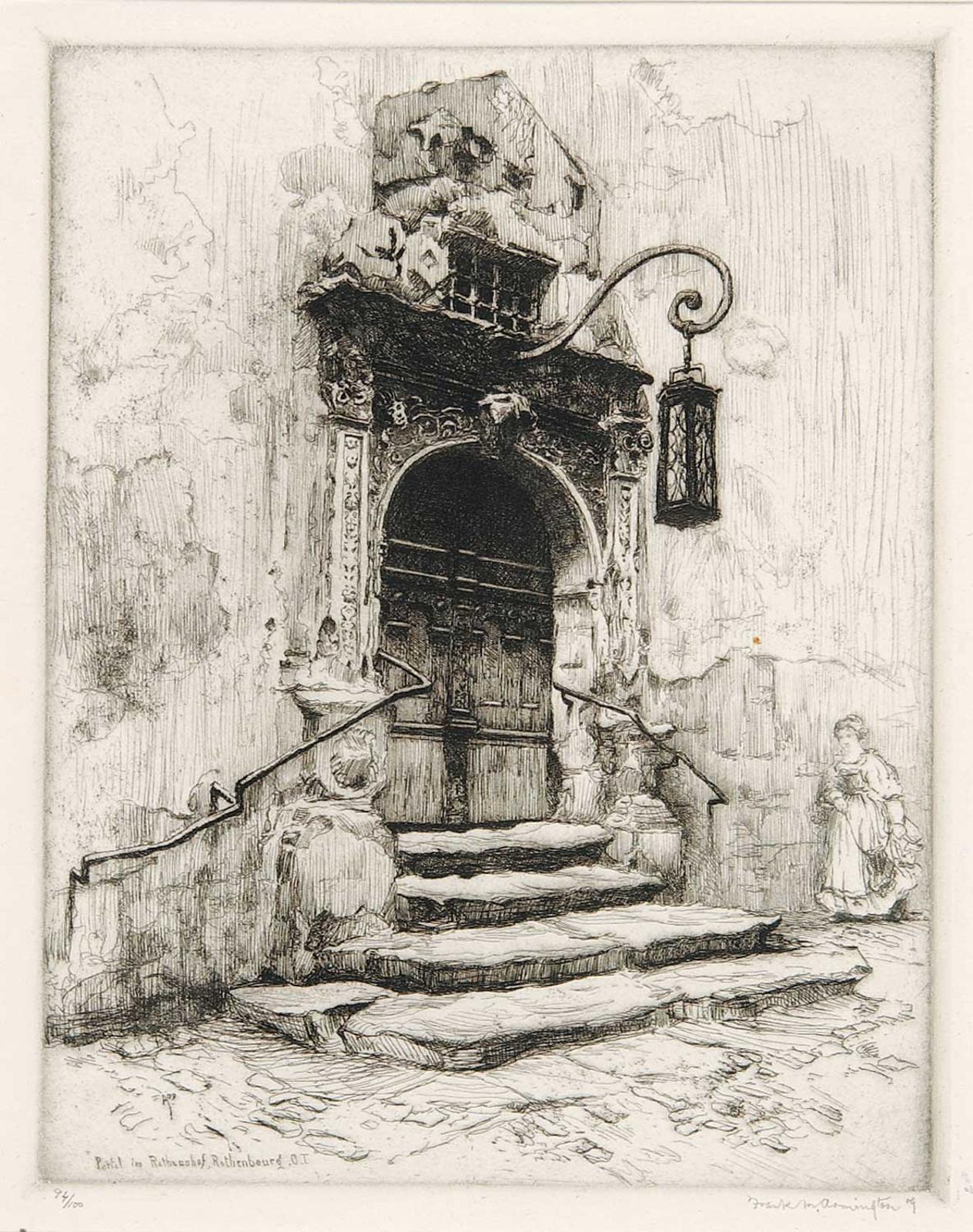 Franklin Milton Armington (1876-1941) - Portal Im Rathaushof, Rothenbourg #94/100