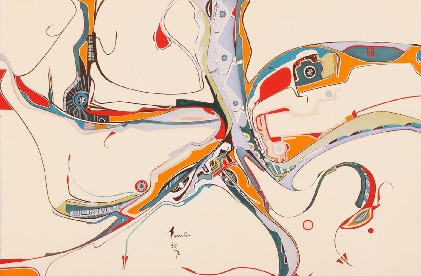 Alex Simeon Janvier (1935-2024) - Combat Of The Minds; 1972