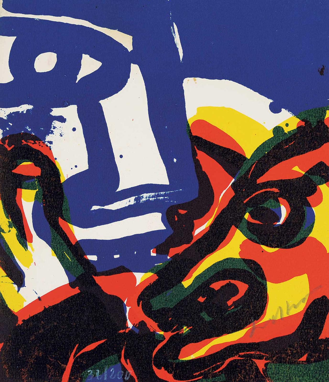 Bengt LIndstrom (1925-2008) - Untitled - Face and Dog  #37/200