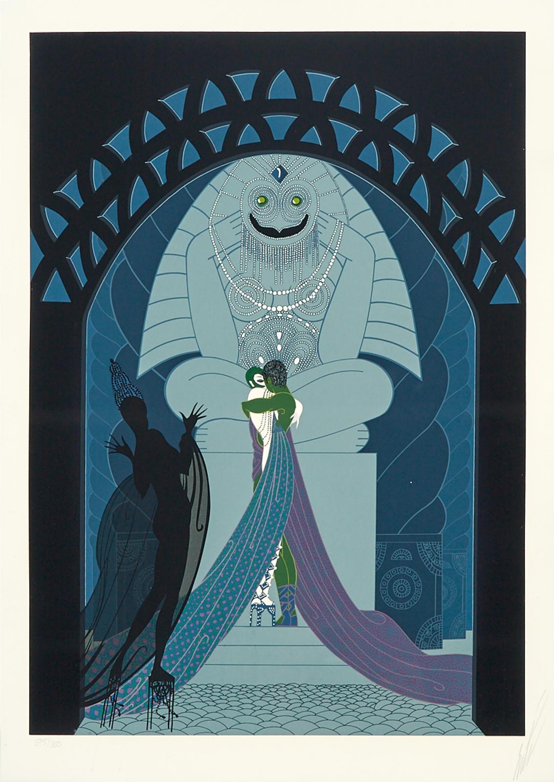 Erté (1892-1990) - Lovers & Idol, 1980