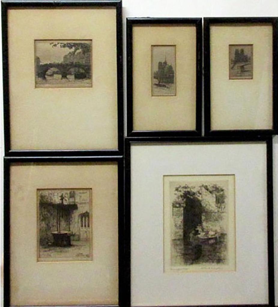 Caroline Helena Armington (1875-1939) - Paris Views (4) & Les Deux Cygnes, Bruges