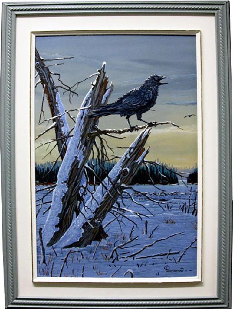 Robert Paananen (1934) - Raven On Beaver Pond