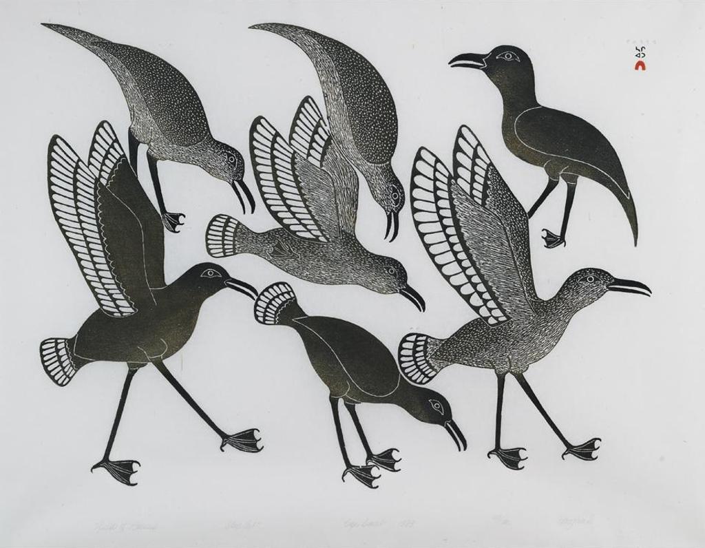 Kenojuak Ashevak (1927-2013) - Field Of Ravens