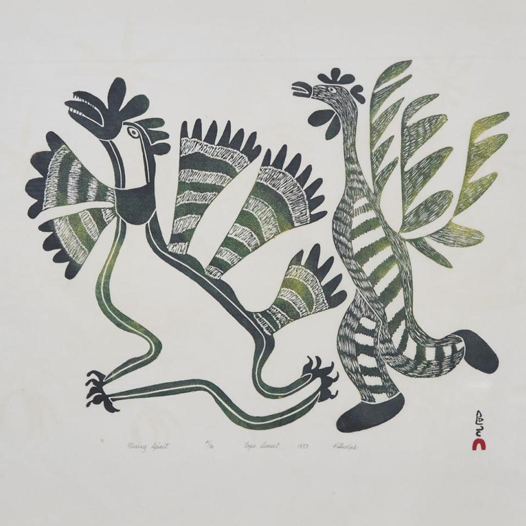 Pitseolak Ashoona (1904-1983) - Fleeing Spirit