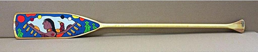 R. Noble - Handmade Painted Canoe Paddle;