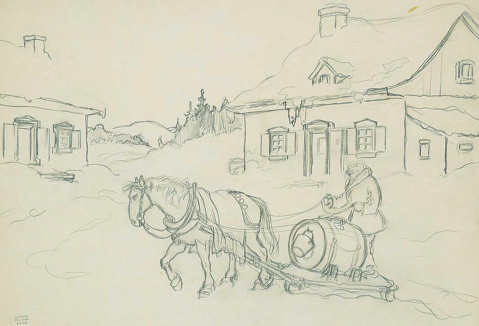 Paul Archibald Octave Caron (1874-1941) - The Water Carrier, Baie St. Paul