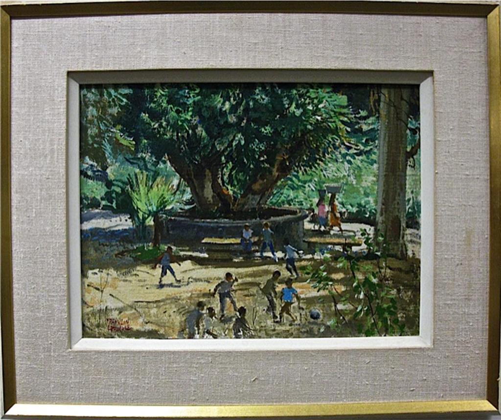 George Franklin Arbuckle (1909-2001) - Football In The Park, Cuernavaca, Mexico