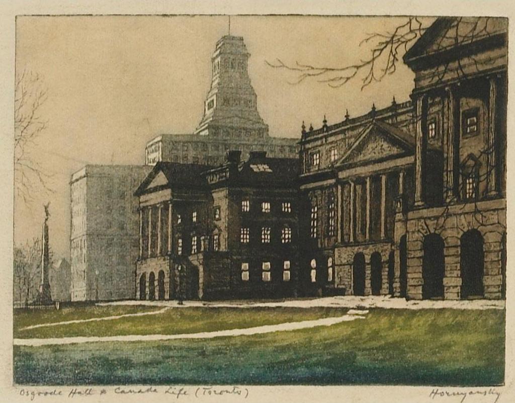 Nicholas Hornyansky (1896-1965) - Osgoode Hall And Canada Life, Toronto; Homewarte Trail
