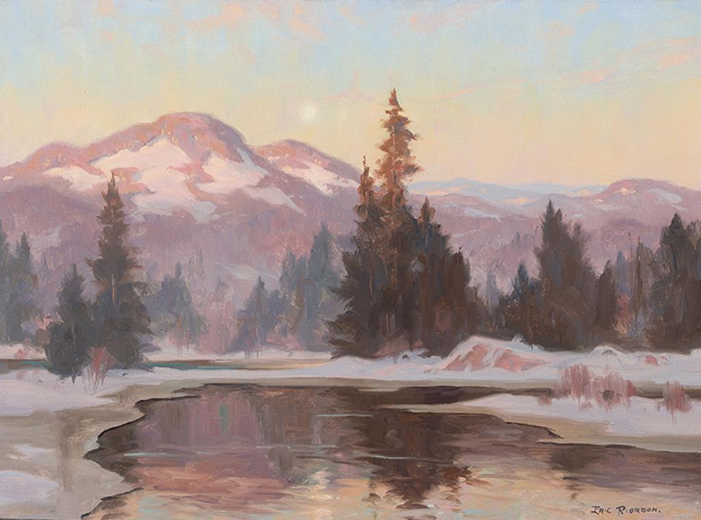 John Eric Benson Riordon (1906-1948) - Moonrise at Sundown, North River
