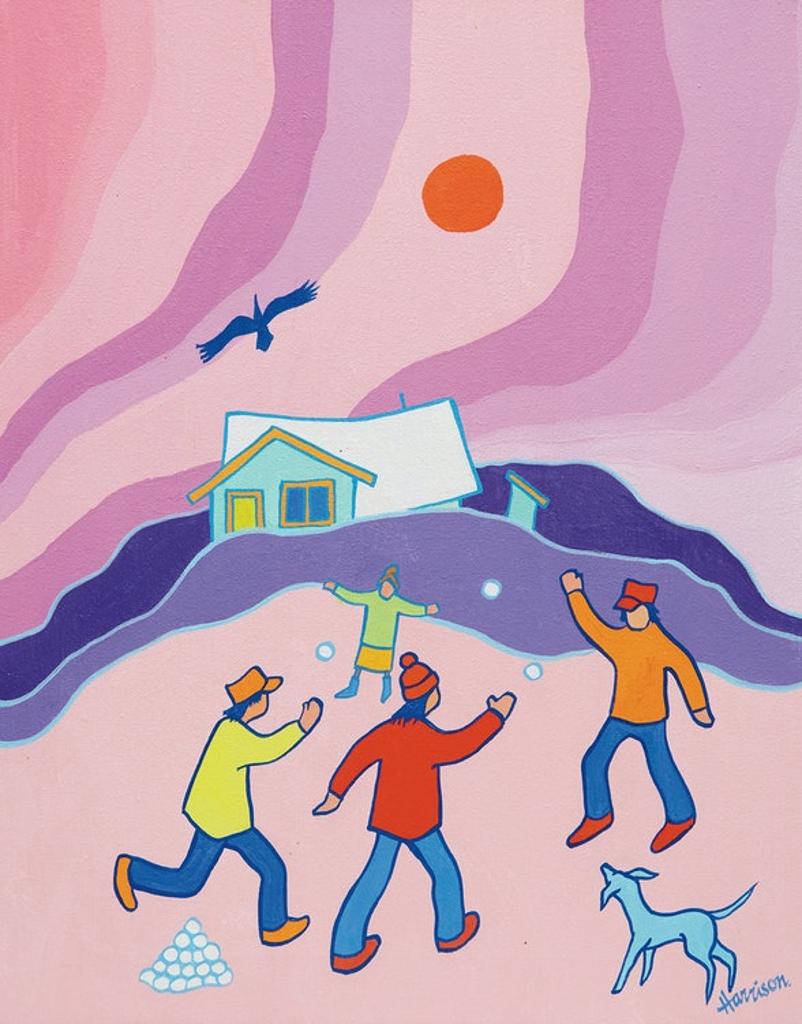 Ted Harrison (1926-2015) - Snow Play