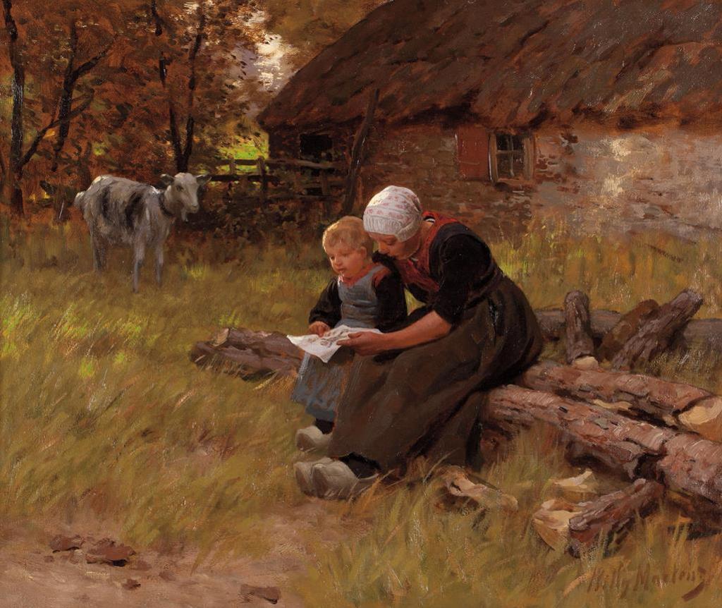 Willy Martens (1856-1927) - A Budding Artist