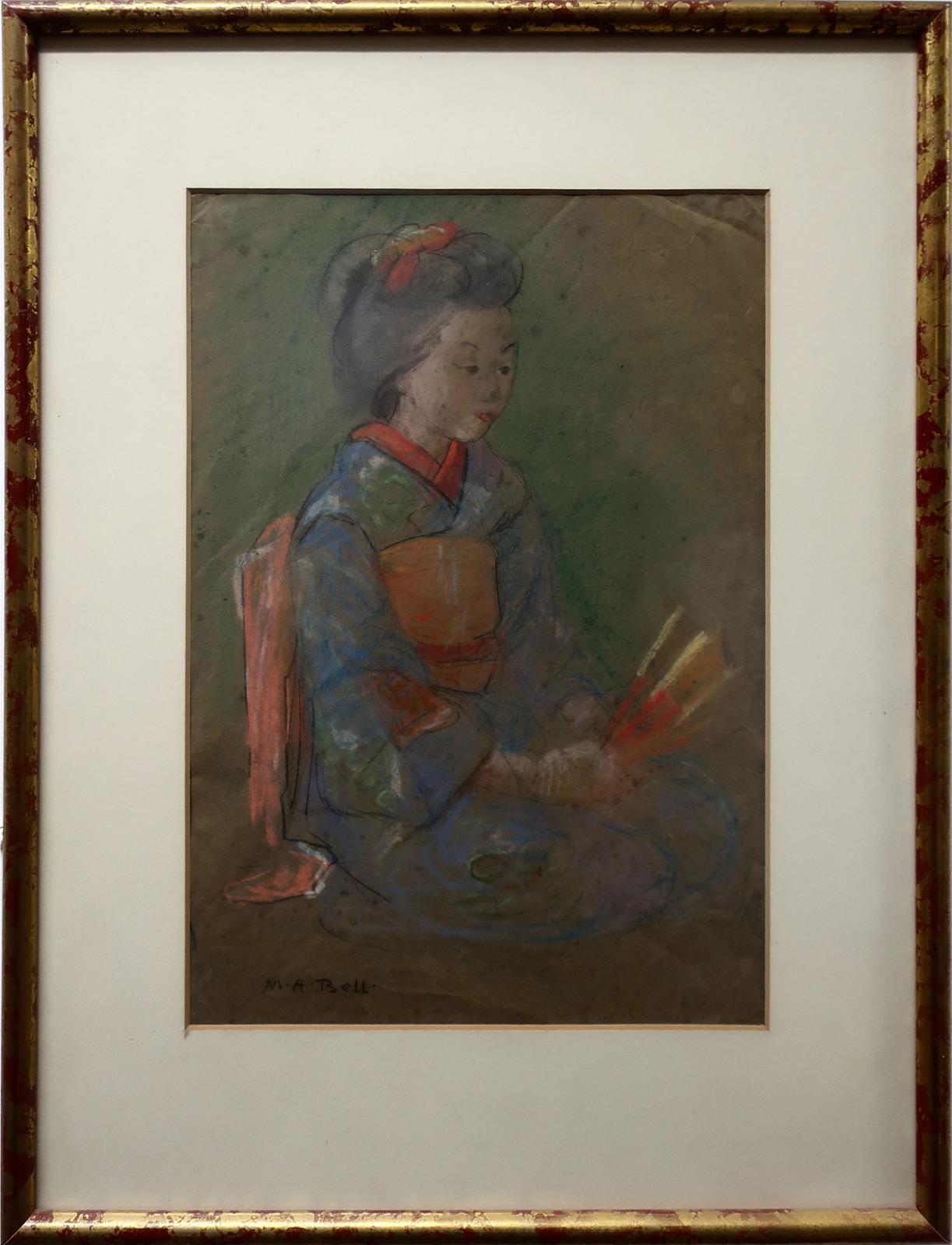 Mary Alexandra Bell (1864-1951) - Japanese Woman With Fan