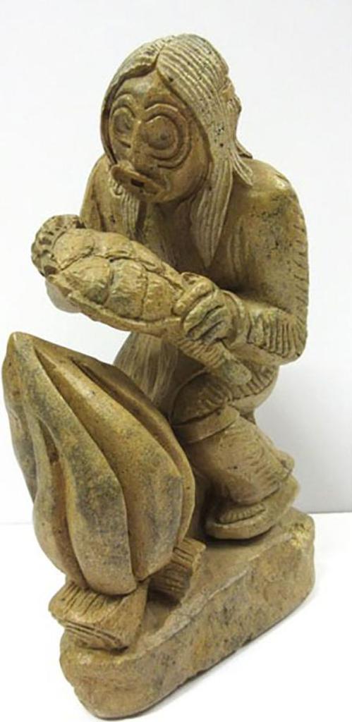 Garfield [Sago'wis] Thomas - Elder With Turtle Rattle Over Fire