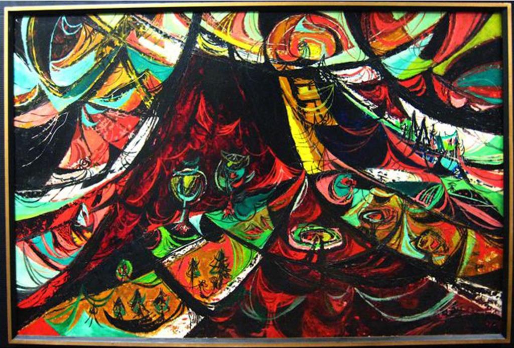 William John Bertram Newcombe (1907-1969) - Western Mountain Abstraction
