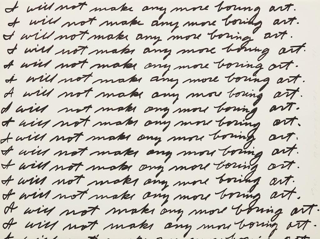 John Baldessari (1931-2020) - I will not make any more boring art
