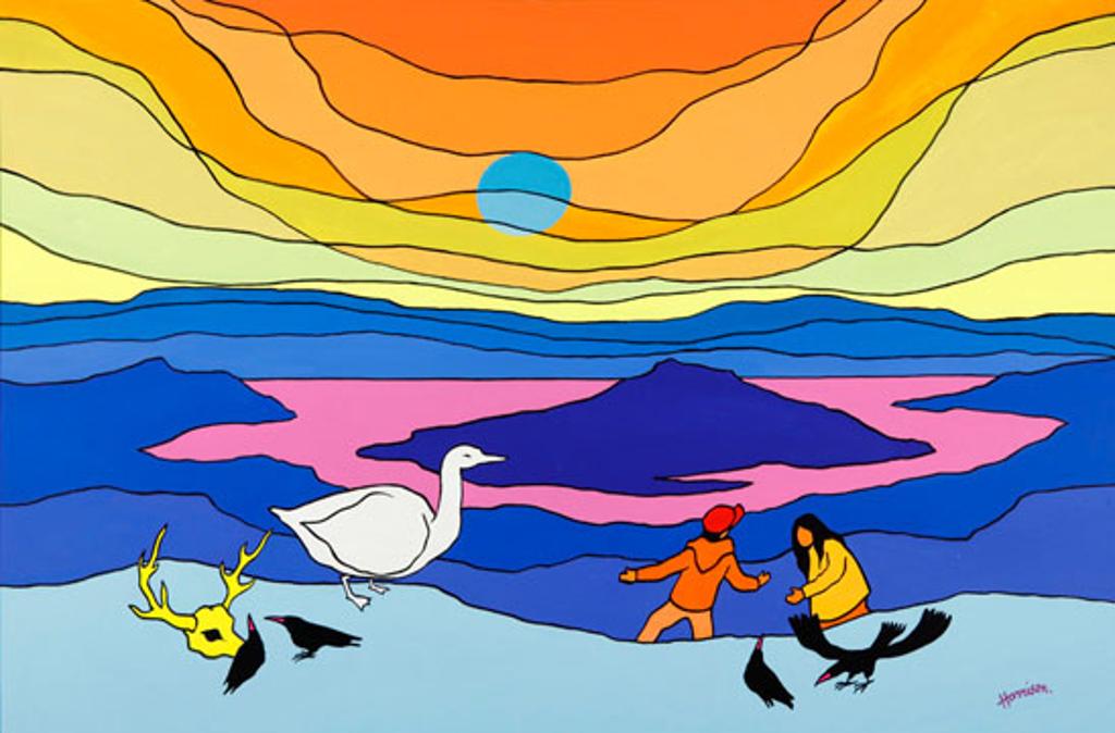 Ted Harrison (1926-2015) - The Wild White Goose