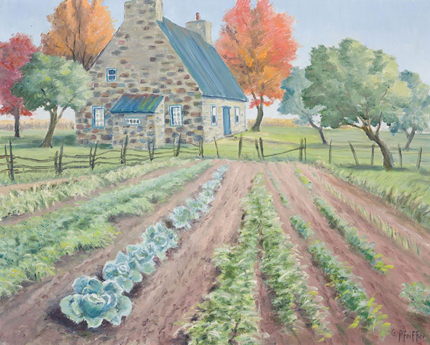 Gordon Edward Pfeiffer (1899-1983) - Vegetable Garden, Autumn