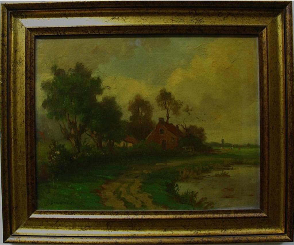 J. Bouwers - Farm House By Water