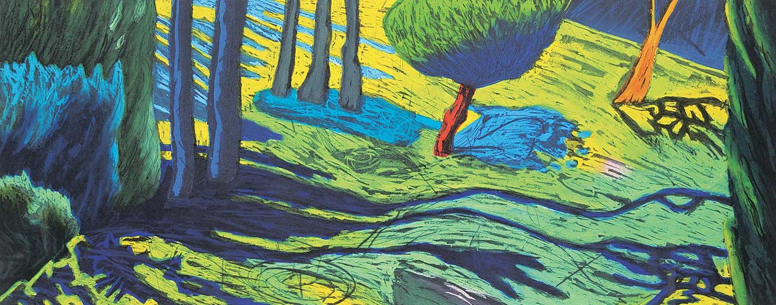 Robbin Yager (1953) - Orange Tree with Blue Shadows #AP II/V