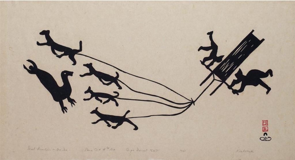 Kiakshuk (1886-1966) - Seal Hunter On Sea Ice