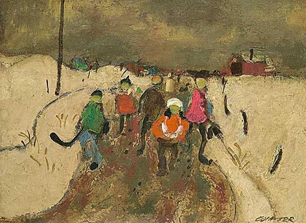 William Arthur Winter (1909-1996) - Skating Kids
