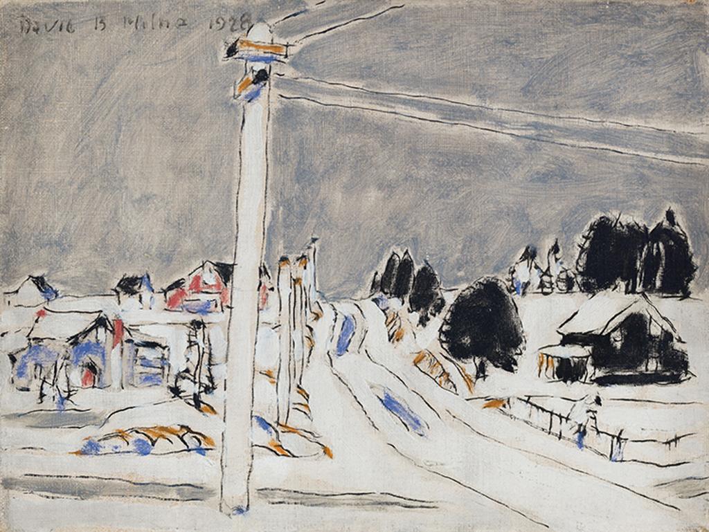 David Browne Milne (1882-1953) - Crossroads, Lake Placid