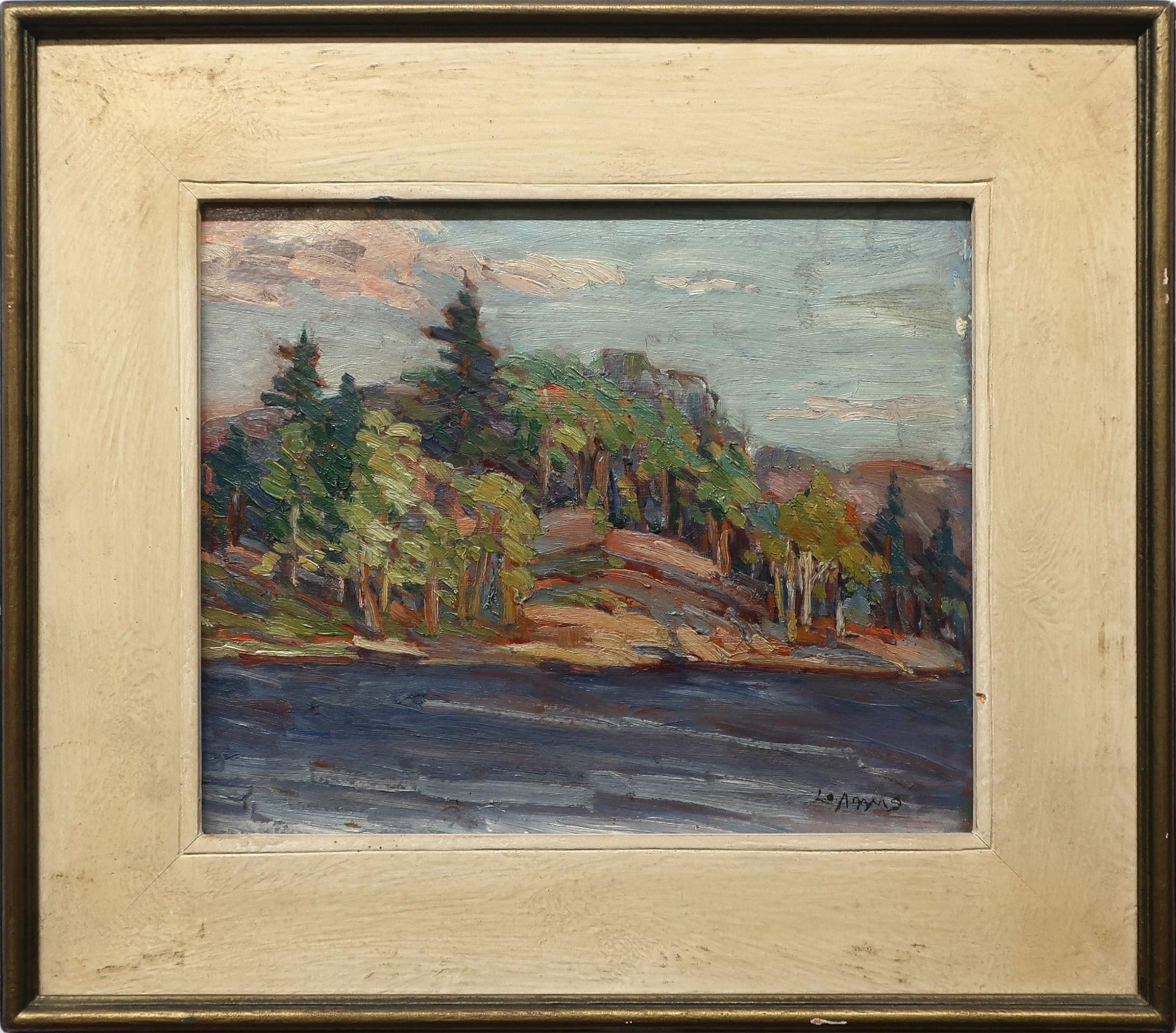 Lily Osman Adams (1865-1945) - Untitled (Fall Shore Study)