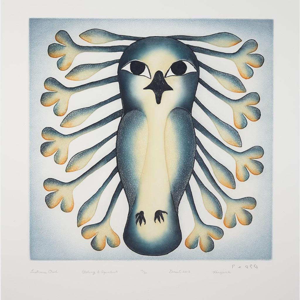 Kenojuak Ashevak (1927-2013) - Lustrous Owl