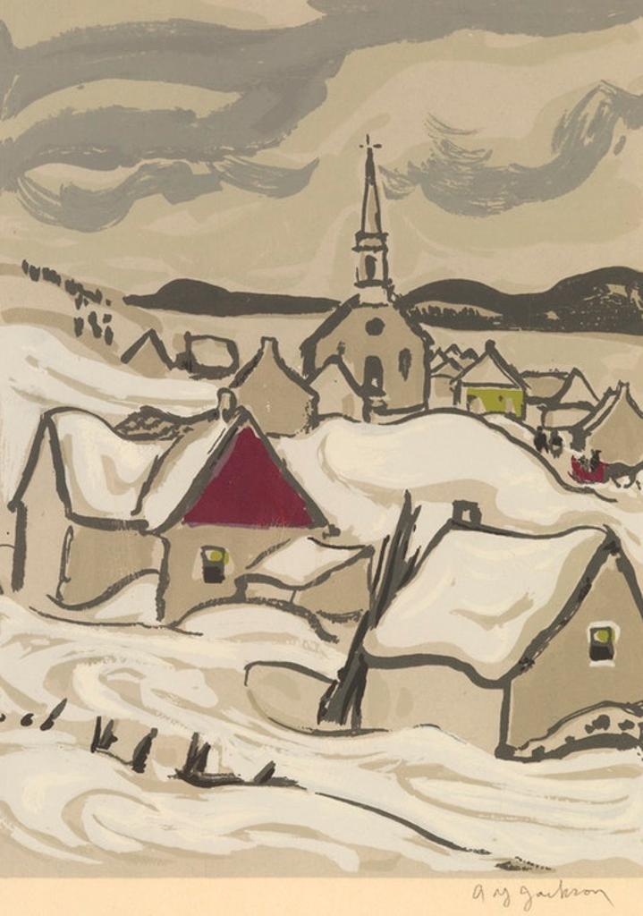 Alexander Young (A. Y.) Jackson (1882-1974) - Landscape with Fence; St Fidele in Winter