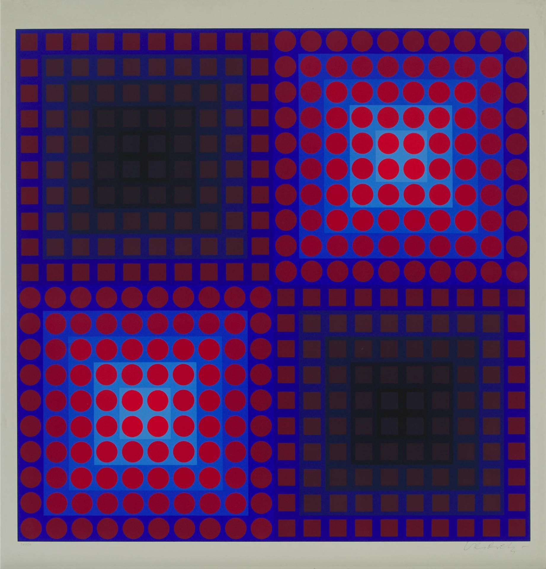 Victor Vasarely (1906-1997) - Untitled (From Permutations), 1968
