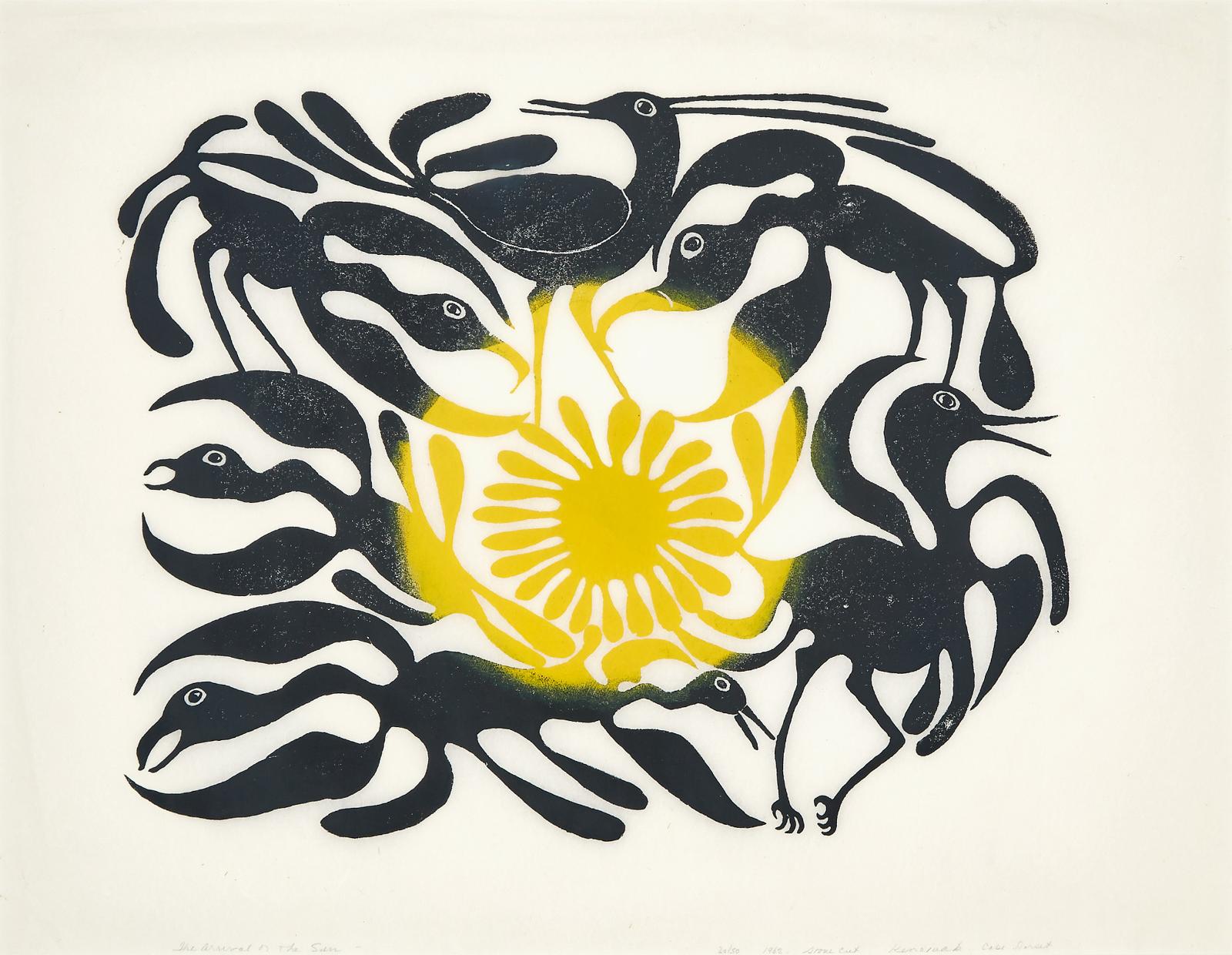Kenojuak Ashevak (1927-2013) - Arrival Of The Sun