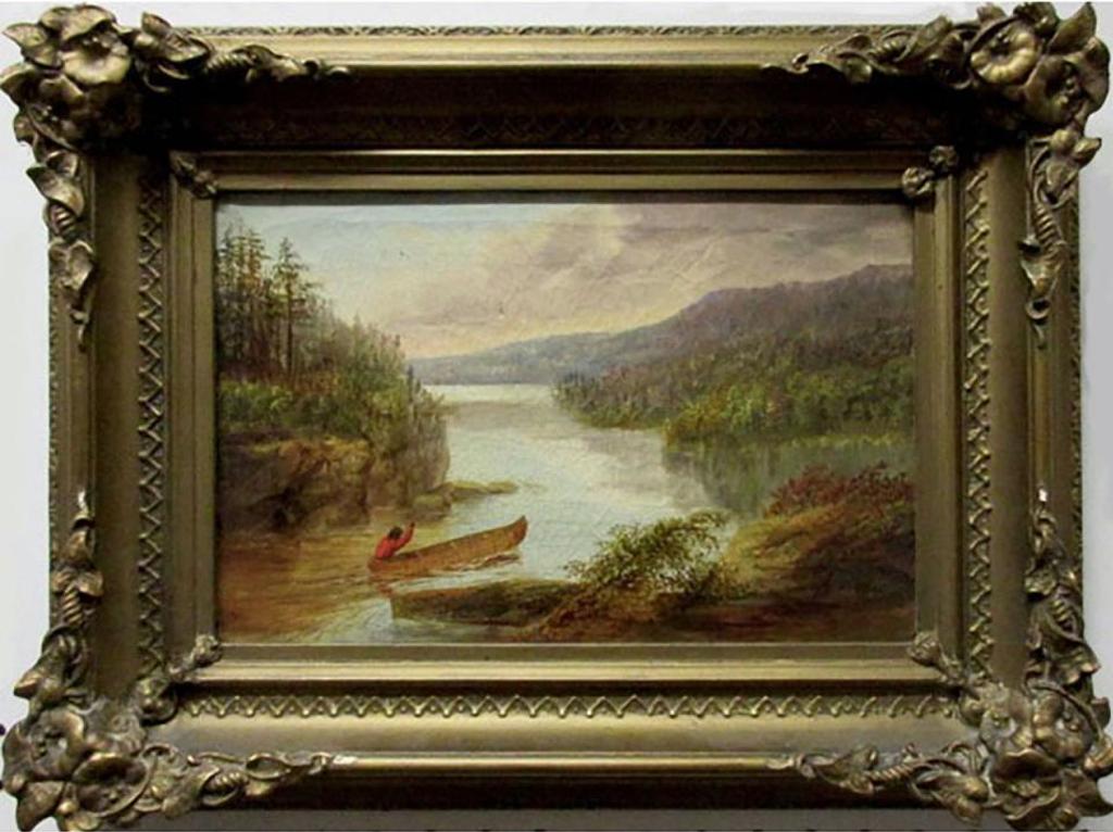 George Hart Hughes (1841-1921) - Untitled (Canoer Heading For Open Water)