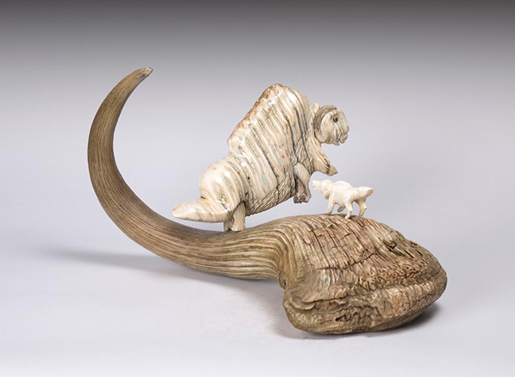 Damien Iquallaq - Muskox and Wolf