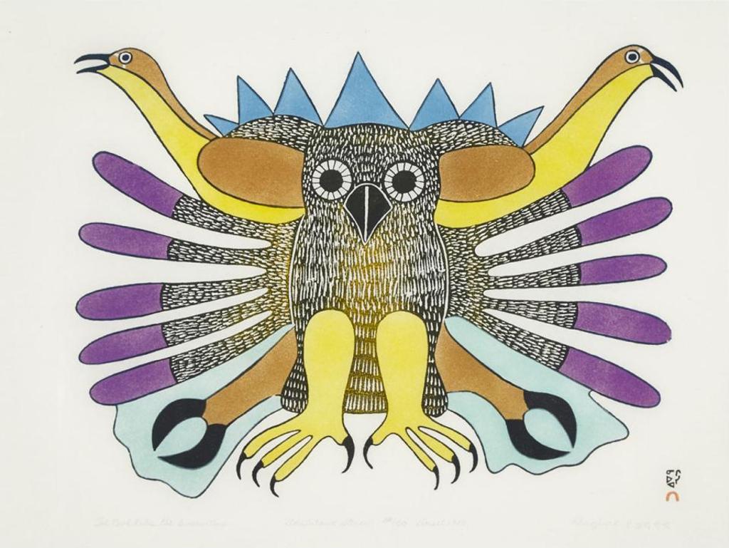 Kenojuak Ashevak (1927-2013) - The Owl Rules The Summertime