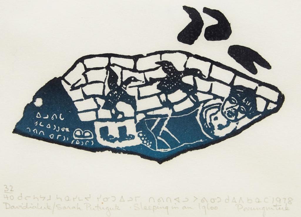 Davidialuk Alasua Amittu (1910-1976) - Sleeping in an Igloo
