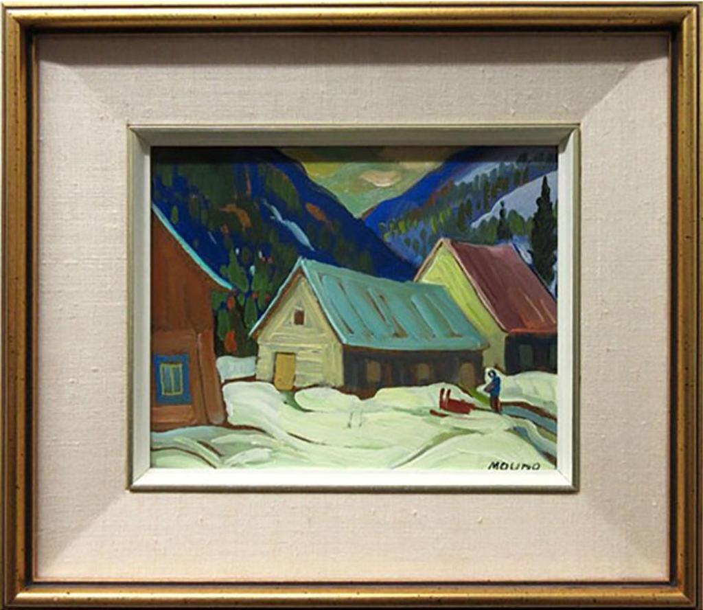Mario Mauro (1920-1984) - Untitled (Sleigh Outside Of Houses)