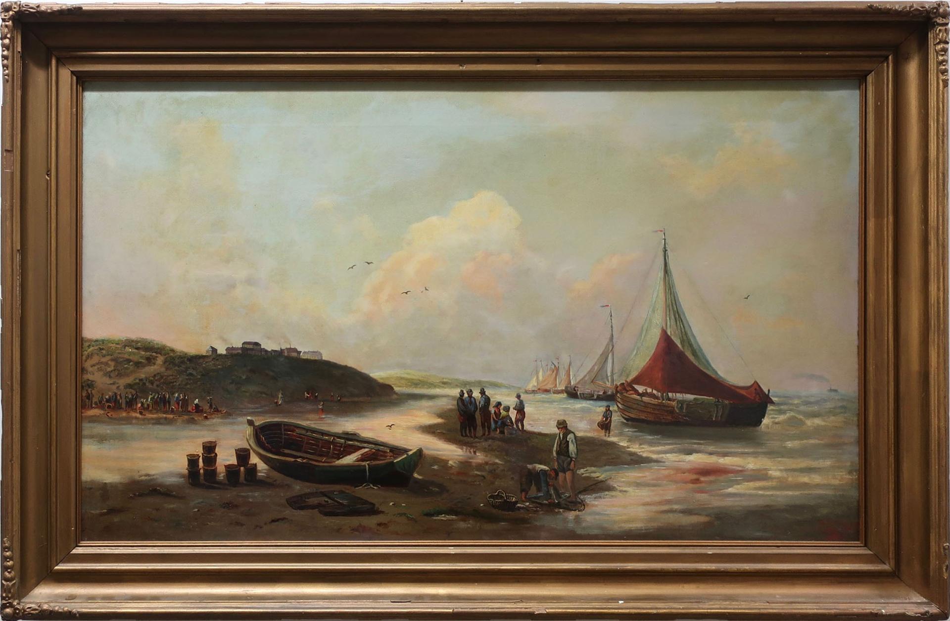 Helen Reynolds - Fisherfolk On Beach