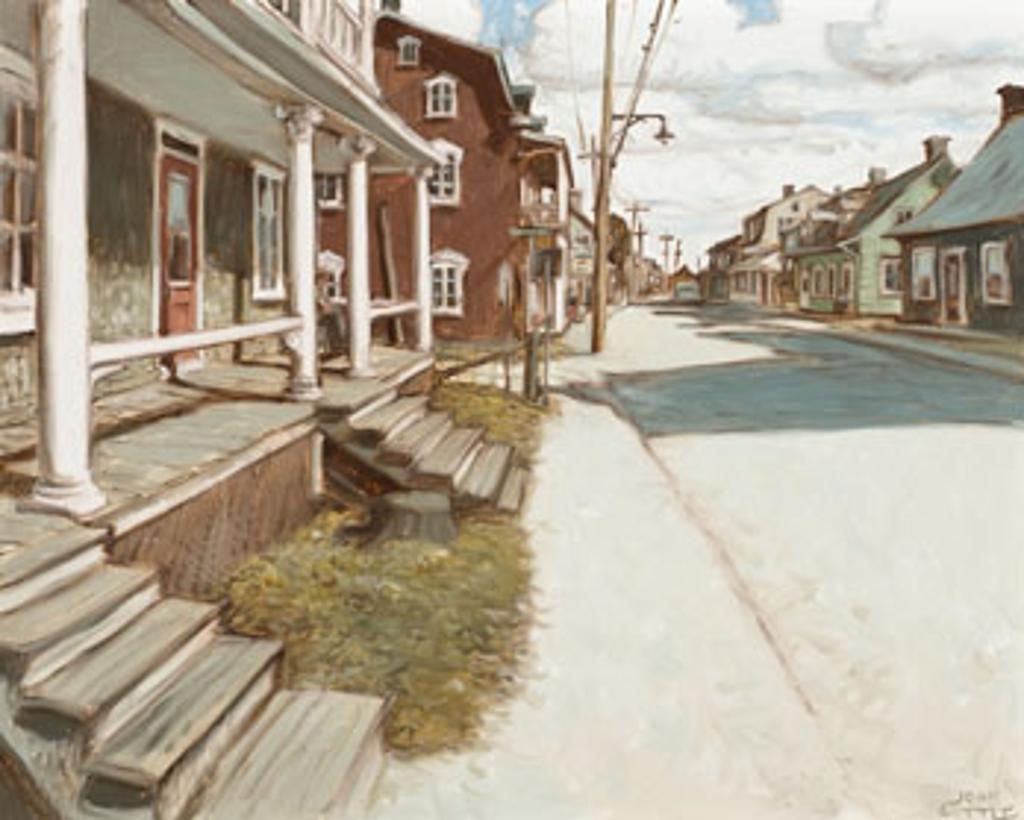 John Geoffrey Caruthers Little (1928-2024) - Une journée d'avril, Ste-Anne-de-la-Pérade, Québec (rue Ste-Anne, coin Madeleine de Verchères)