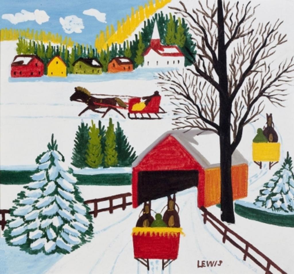 Maud Kathleen Lewis (1903-1970) - Covered Bridge #1