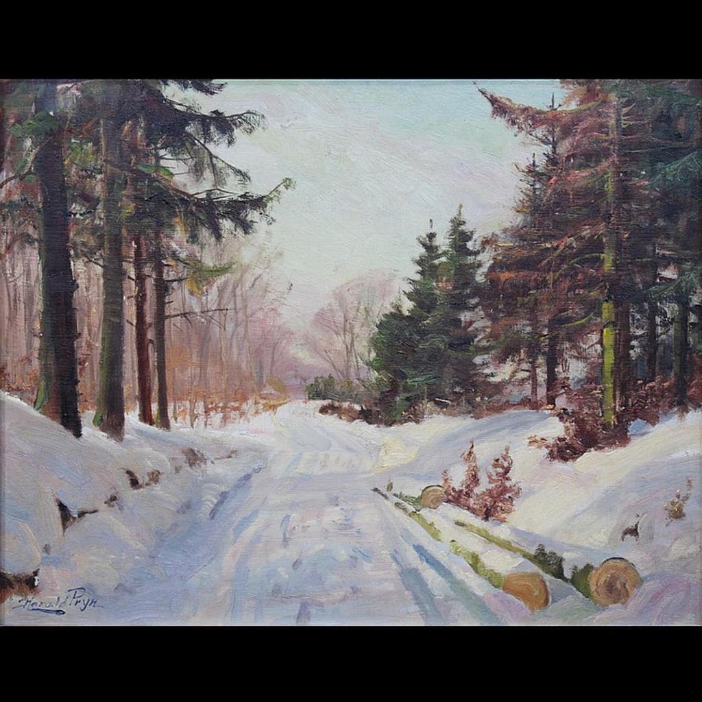 Harald Julius Niels Pryn (1891-1968) - ROAD IN A WINTER LANDSCAPE