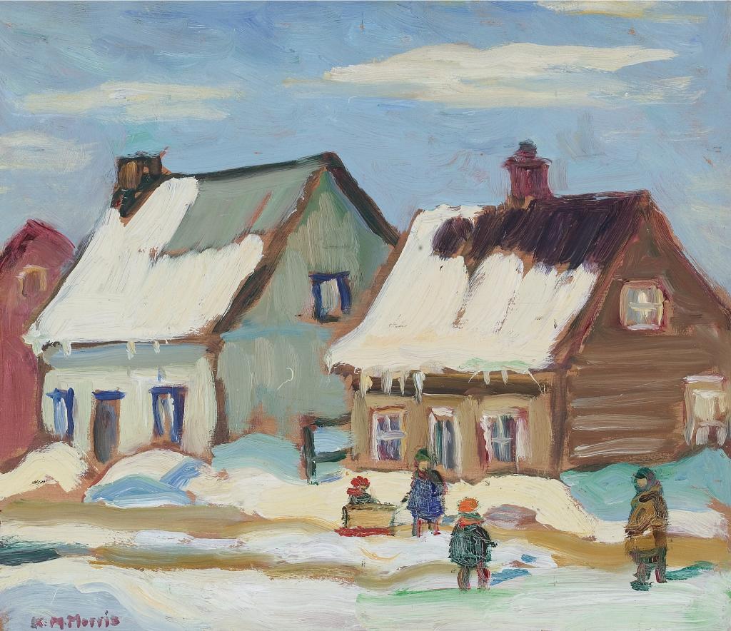 Kathleen Moir Morris (1893-1986) - Winter Street Scene