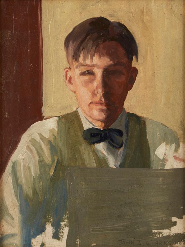 John James Clarkson - Lamplight Sketch