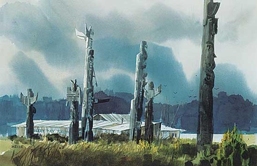 Harry Heine (1924-2004) - Totems at Alert Bay Cormorant Island
