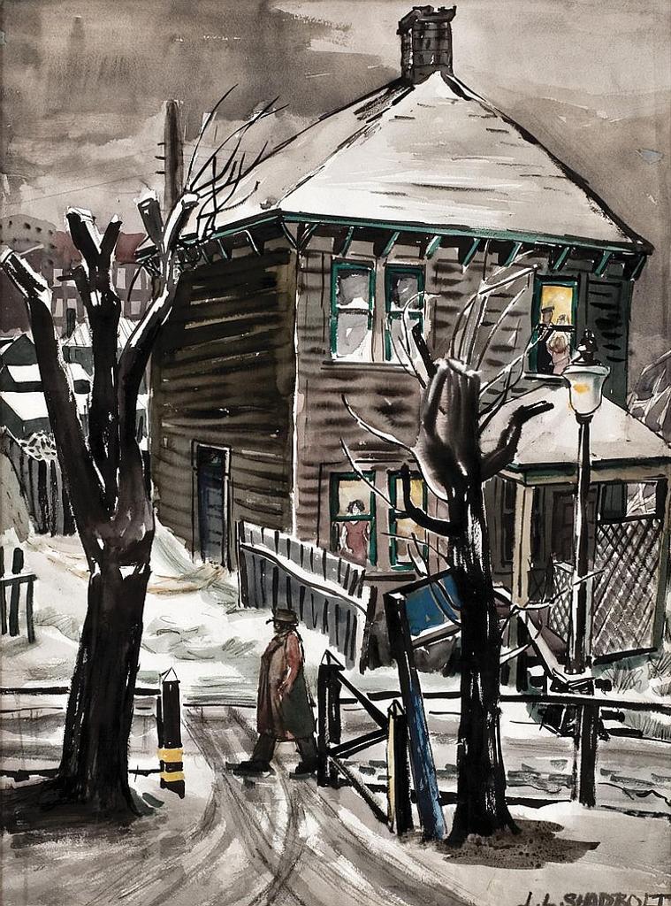 Jack Leaonard Shadbolt (1909-1998) - UNTITLED-HOUSE IN WINTER