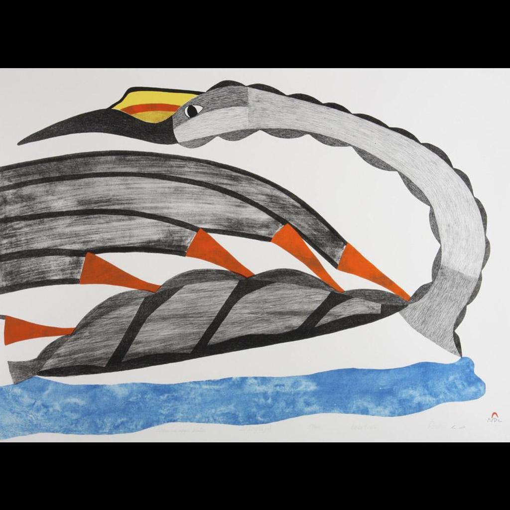 Pudlo Pudlat (1916-1992) - Loon In Open Water