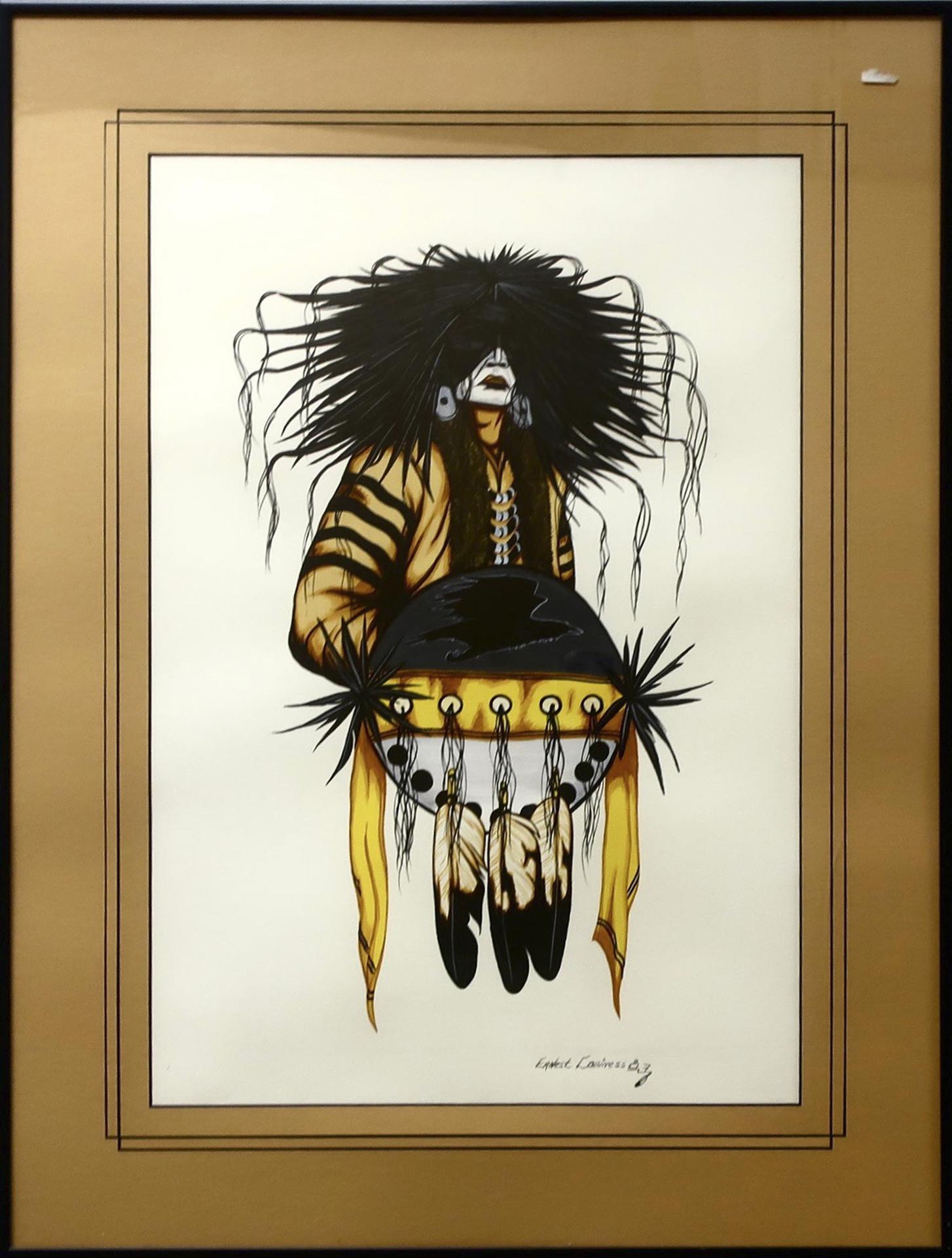Ernest Cobiness - Untitled (Warrior With Shield)