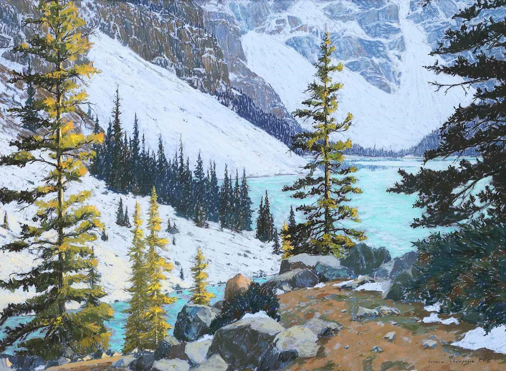 Horace Champagne (1937) - Last Rays Of Sun, Moraine Lake