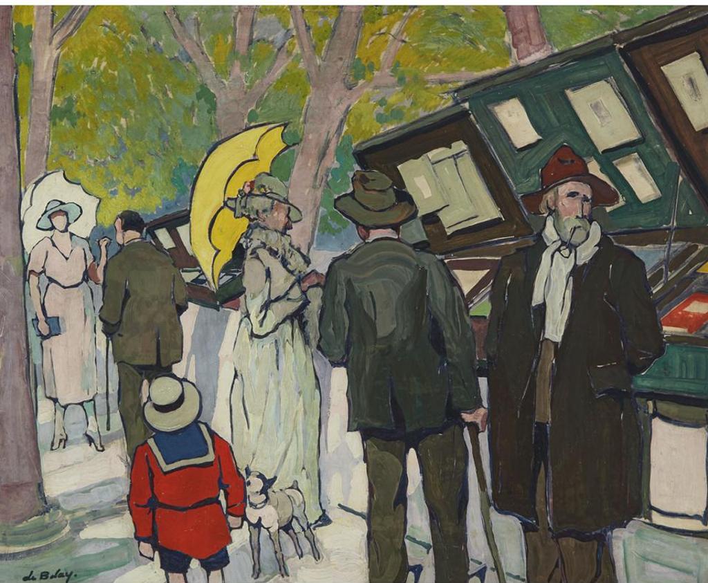 Pierre de Belay (1890-1947) - Bord De Seine, Le Coin Des Livres, 1924